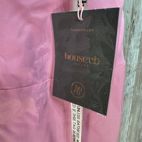 House of CB NWT Leonida Dianthus Corset Mini Dress S French Pink Slim Minimalist - Picture 12 of 12